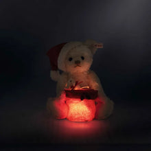 Load image into Gallery viewer, Steiff Santa Teddy bear with light collectors mohair Christmas Teddy Bear