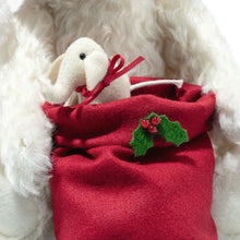 Load image into Gallery viewer, Steiff Santa Teddy bear with light collectors mohair Christmas Teddy Bear