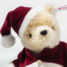 Load image into Gallery viewer, Steiff Disney Christmas Winnie the Pooh collectors mohair teddy bear
