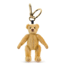 Load image into Gallery viewer, Merrythought Edward Bear mohair key charm keyring