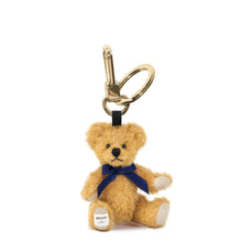 Load image into Gallery viewer, Merrythought Teddy Bear Gold mohair key charm keychain
