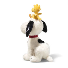 Load image into Gallery viewer, Steiff Snoopy with Woodstock 75th Anniversary Limited edition mohair collectors piece.
