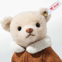 Load image into Gallery viewer, Steiff Mama Teddy bear with child on Holly Express Limited edition collectors mohair teddy bear
