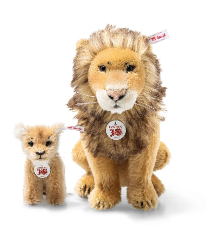 Steiff Simba and Mufassa limited edition mohair collectors plush
