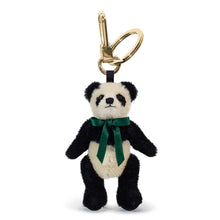 Load image into Gallery viewer, Merrythought Antique Panda mohair key charm keychain
