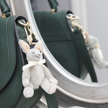 Load image into Gallery viewer, Merrythought Binky Bunny mohair key charm keychain

