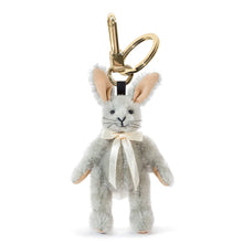 Load image into Gallery viewer, Merrythought Binky Bunny mohair key charm keychain
